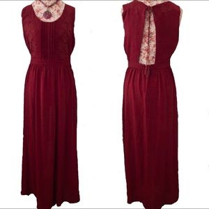 F21 Contemporary Burgundy Maxi Dress